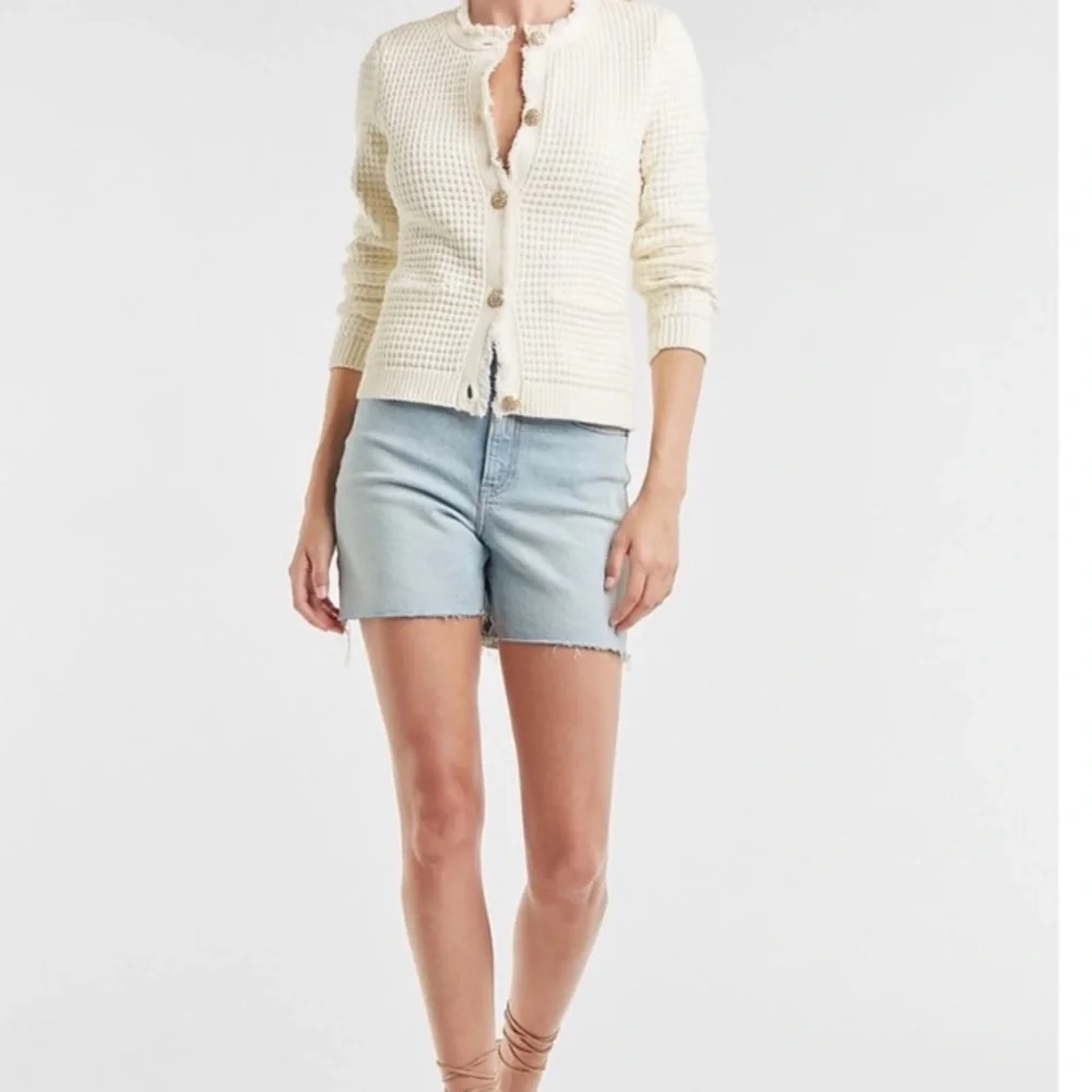 “Express” ivory, textured, embellished button sweater/blazer; size XS; NWOT - Picture 2 of 13